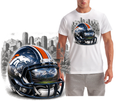 Denver Football Helmet Bronco Short Sleeve T-Shirt