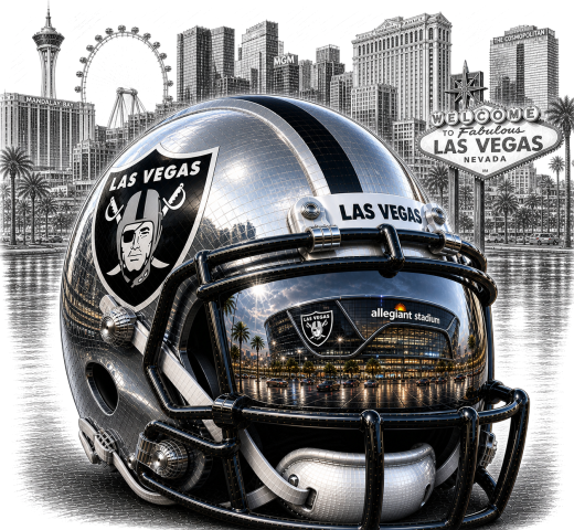 Las Vegas Raiders Helmet in Town Short Sleeve T-Shirt