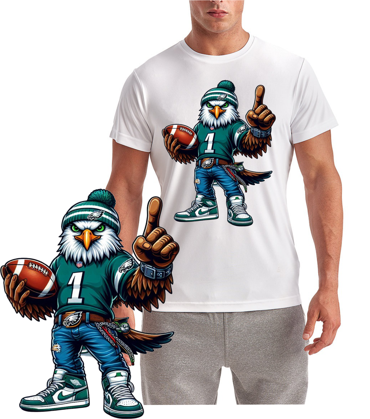 Eagles Number One Football Philadelphia Short Sleeve T-Shirt