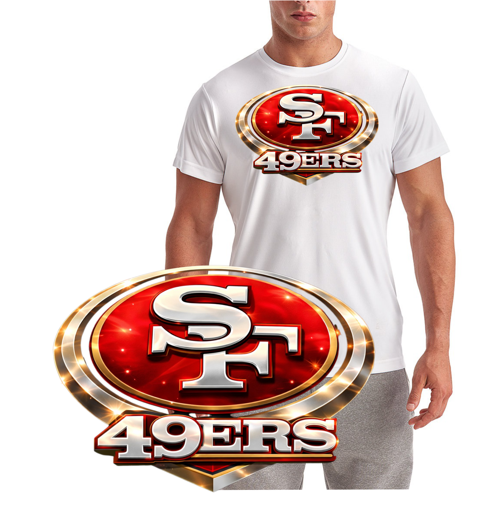 3D style 49er Logo on Short Sleeve Tee