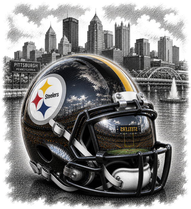 Downtown Pittsburgh Helmet Short Sleeve T-Shirt