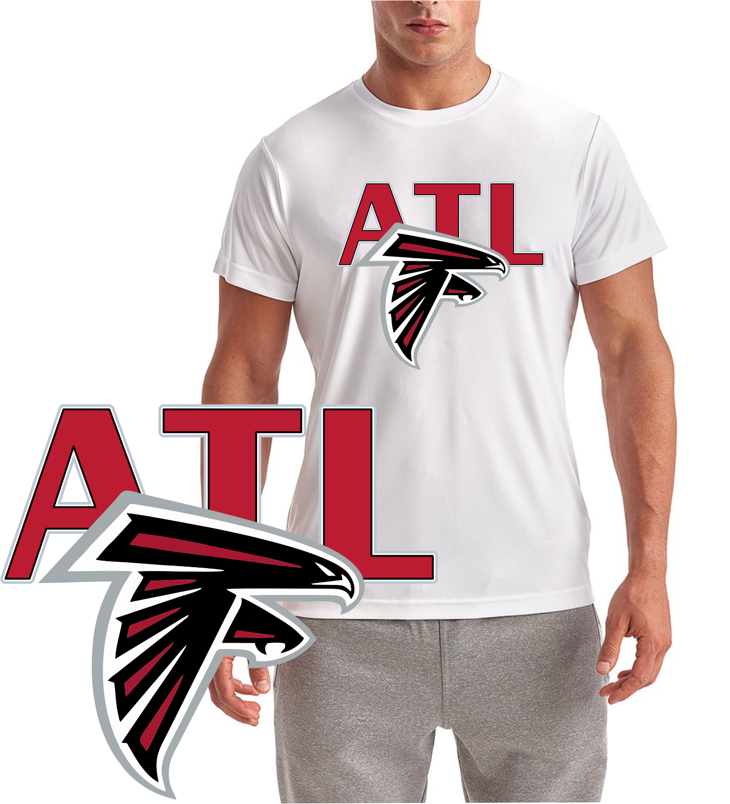 ATL Atlanta Falcon Football Short Sleeve T-Shirt