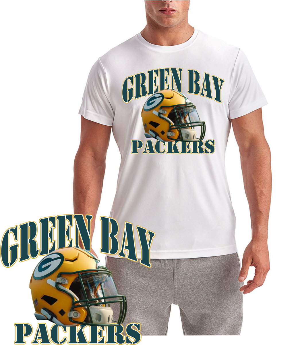 Green Bay Football Helmet Logo Short Sleeve T-Shirt