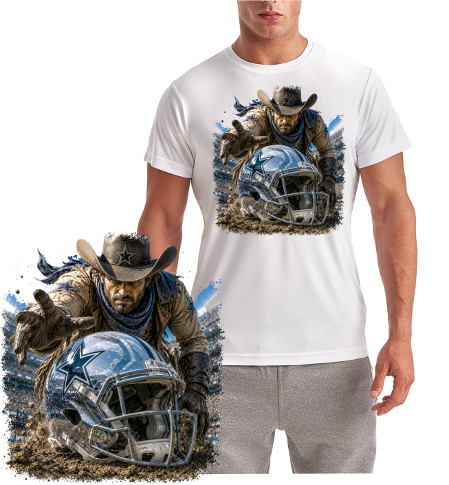 Cowboys In the Stadium Football Short Sleeve T-Shirt