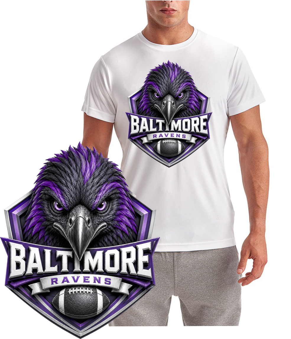 Baltimore Raven Football Short Sleeve T-Shirt
