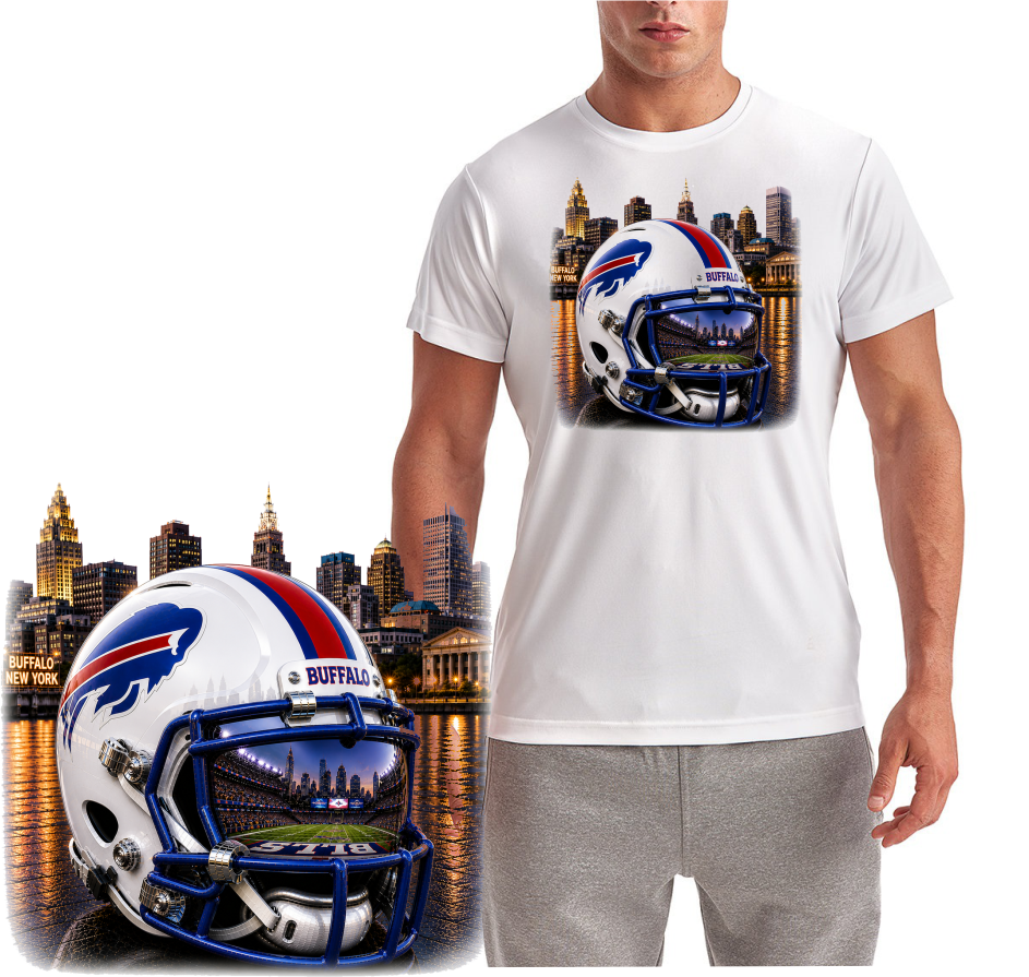 Buffalo Helmet In Town Short Sleeve T-Shirt