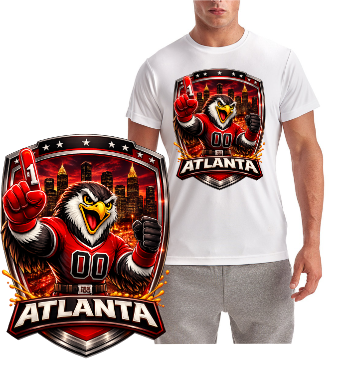 Atlanta Falcon Shield Football Short Sleeve T-Shirt