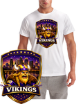 Vikings Downtown Shield Football Logo Short Sleeve T-Shirt