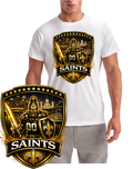 Saints Football Shield New Orlean Short Sleeve T-Shirt