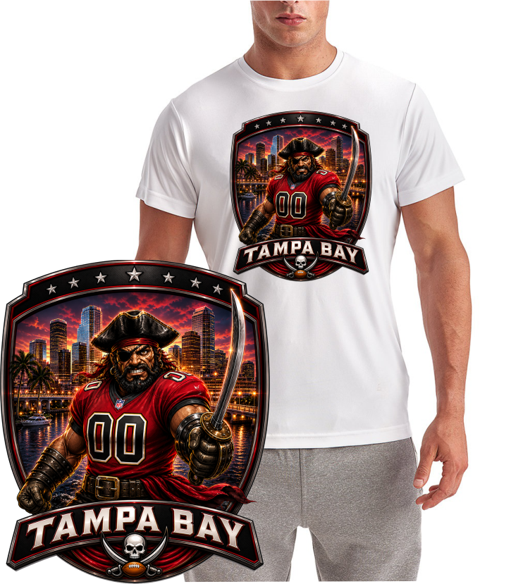 Tampa Bay Downtown Buccaneer Shield Short Sleeve T-Shirt