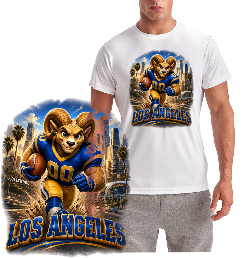 LA Rams Football Rush Short Sleeve T-Shirt