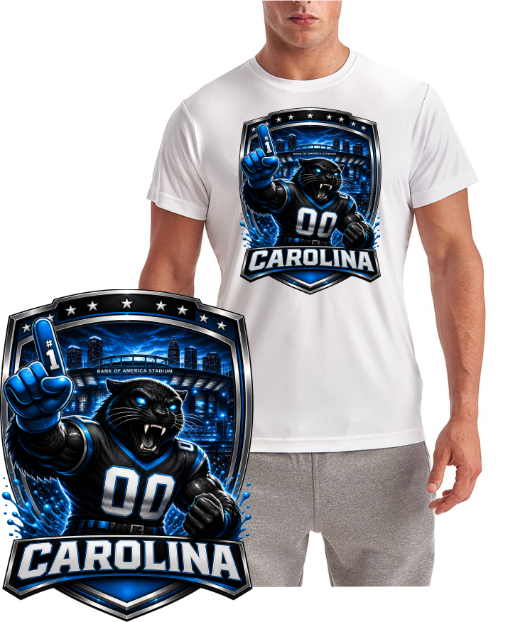 Carolina Number One Shield Short Sleeve T-Shirt