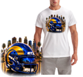 Rams Helmet Downtown Football SOFI Short Sleeve T-Shirt