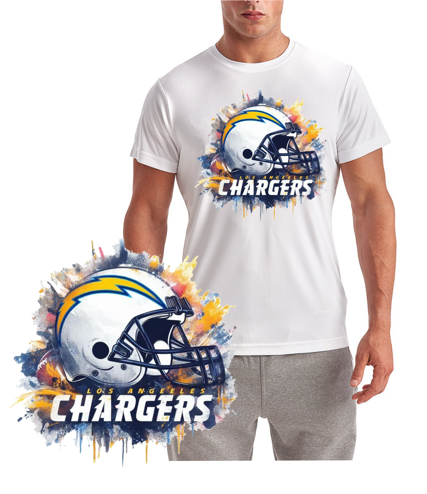 Charger Helmet Splater Short Sleeve T-Shirt