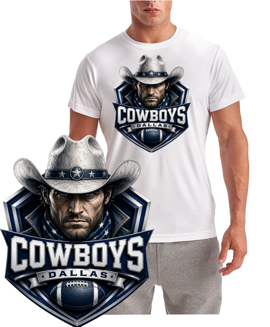 Dallas Football Cowboy Shield Short Sleeve T-Shirt