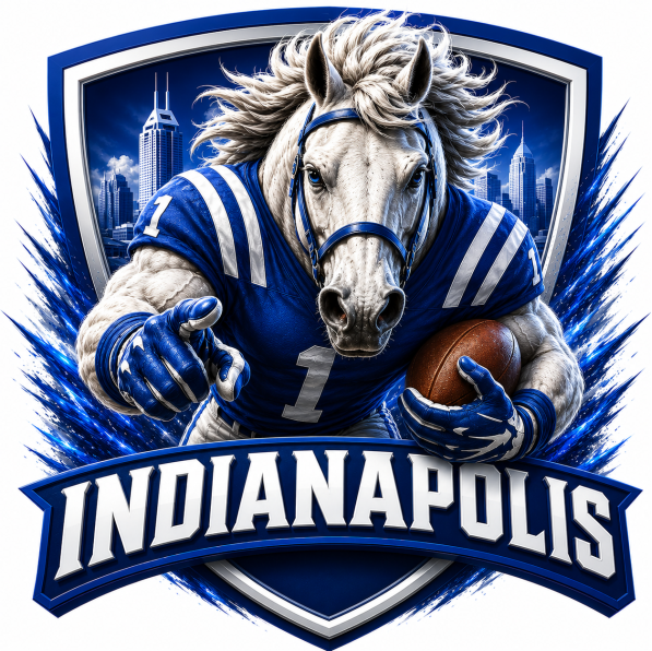 Indianapolis Colt Shield Design Short Sleeve T-Shirt