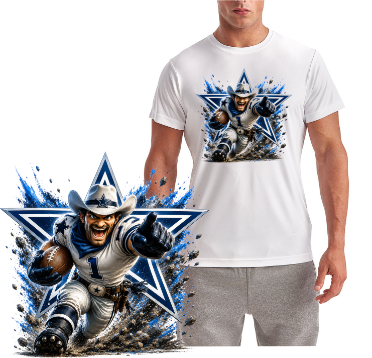 Cowboy Star Dallas Football Short Sleeve T-Shirt
