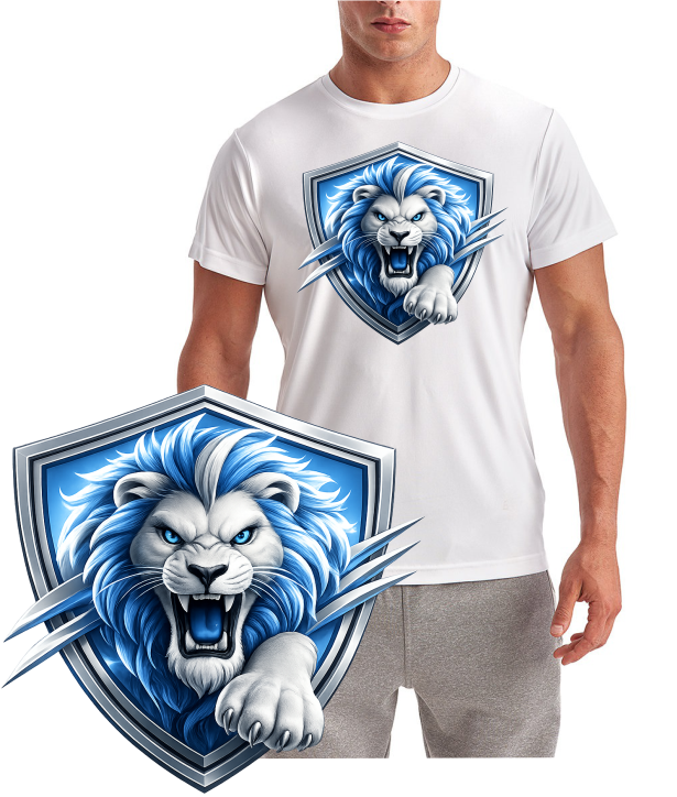 Detroit Lion Shield Logo Short Sleeve T-Shirt