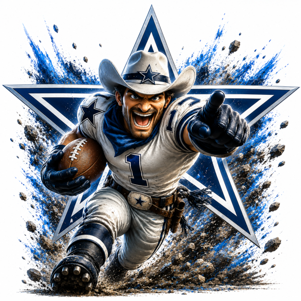 Cowboy Star Dallas Football Short Sleeve T-Shirt