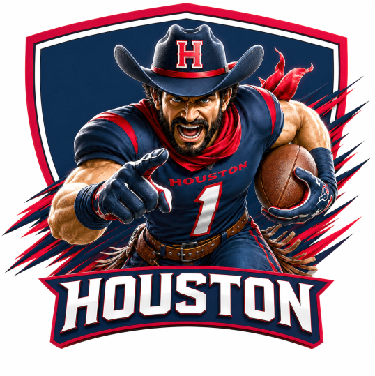 Number One Huston Texan Short Sleeve T-Shirt