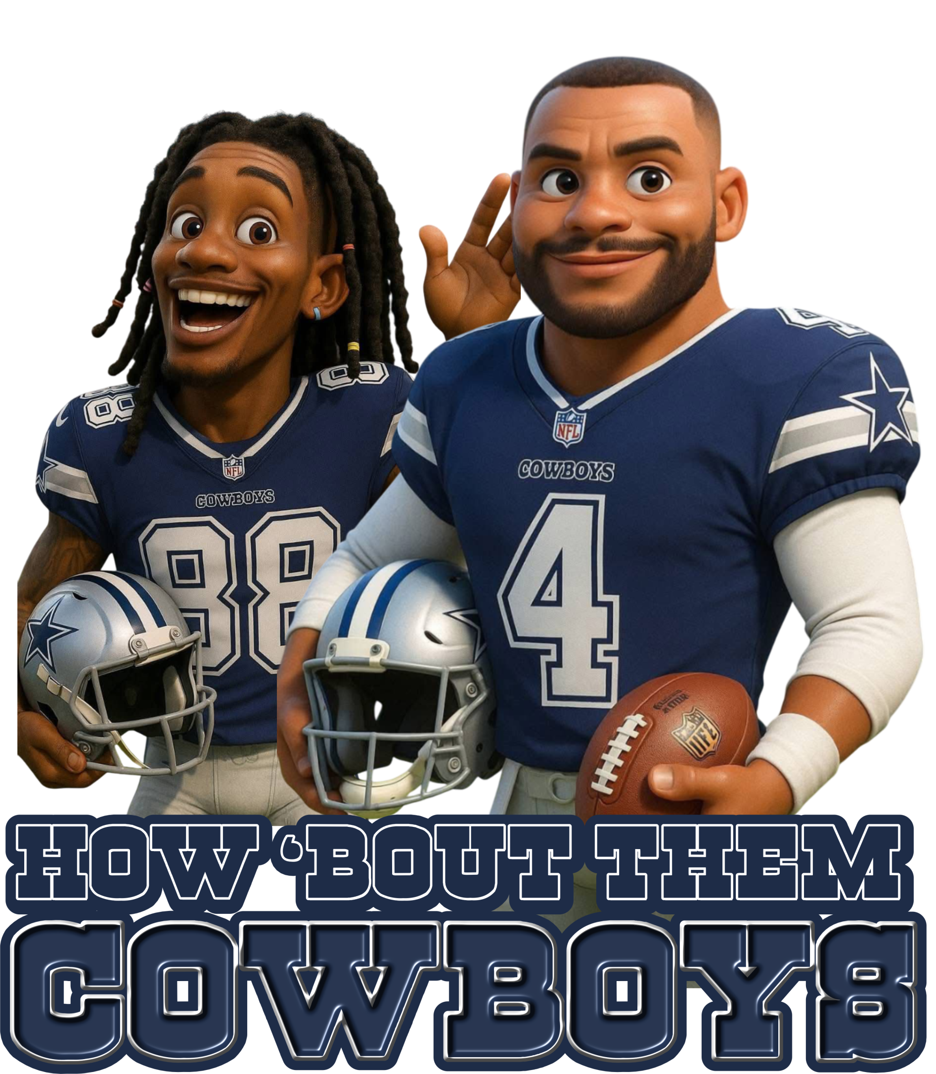 Dak Dallas Cowboy Cartoon Short Sleeve T-Shirt