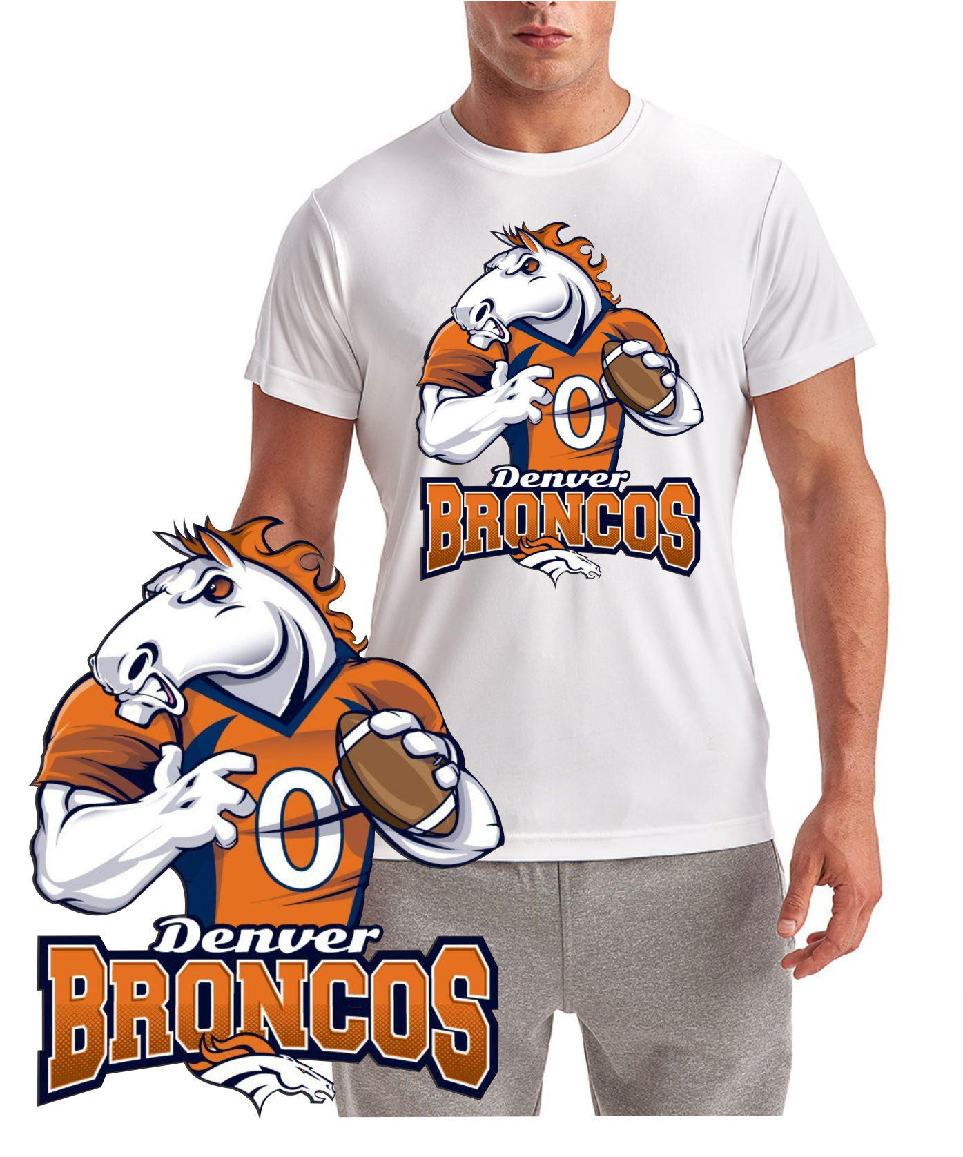 Bronco Drop Back Denver Short Sleeve T-Shirt