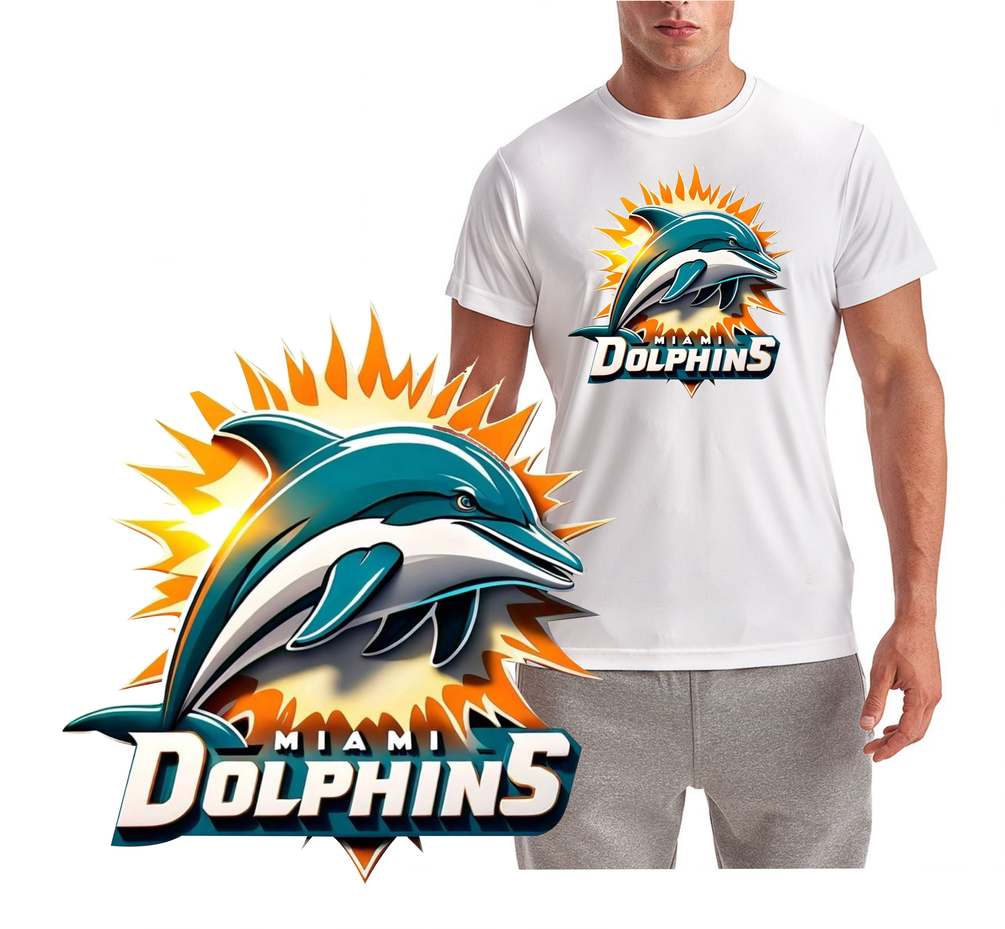 New Dolphin Old Style Miami Short Sleeve T-Shirt