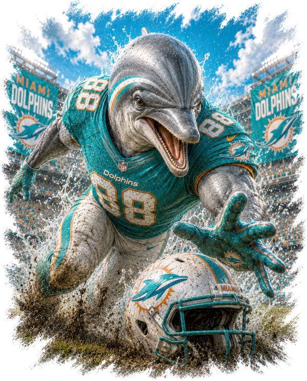 Dolphin Rush Miami Short Sleeve T-Shirt