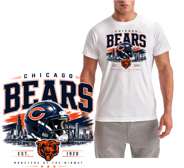 Classic Chicago Bear Short Sleeve T-Shirt