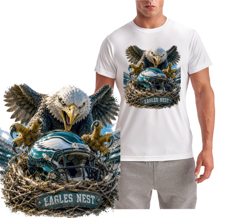 Philadelphia Eagles Nest Football Helmet Short Sleeve T-Shirt