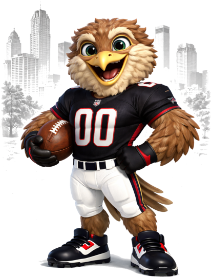 Falcon Mascot Football Downtown Short Sleeve T-Shirt
