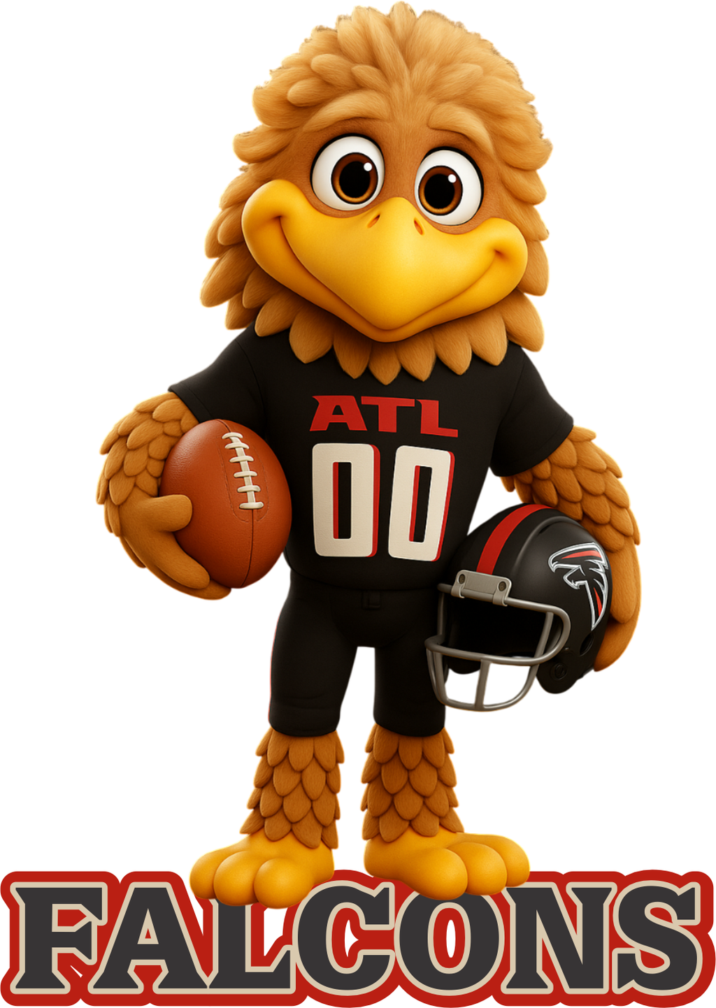 Falcon Atlanta Mascot Football Short Sleeve T-Shirt