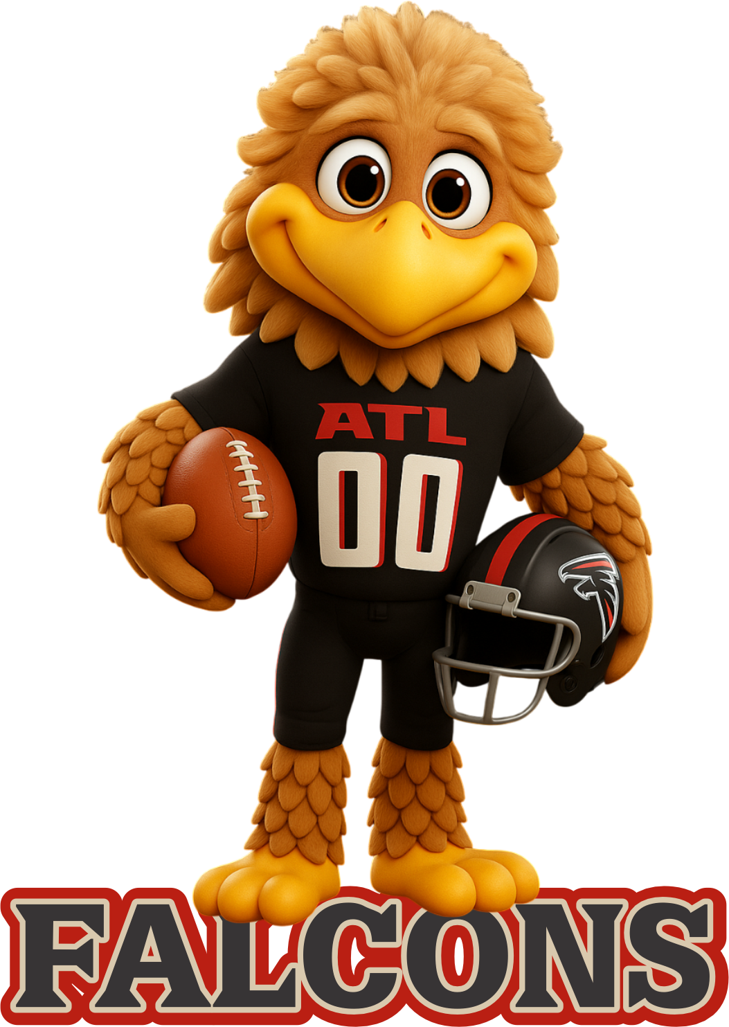 Falcon Atlanta Mascot Football Short Sleeve T-Shirt