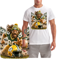 Packers Football Mascot Charge in Stadium Short Sleeve T-Shirt