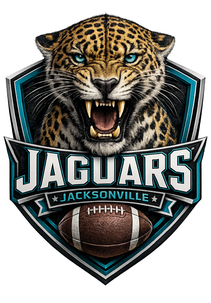 Jaguars Shield Logo Football Short Sleeve T-Shirt