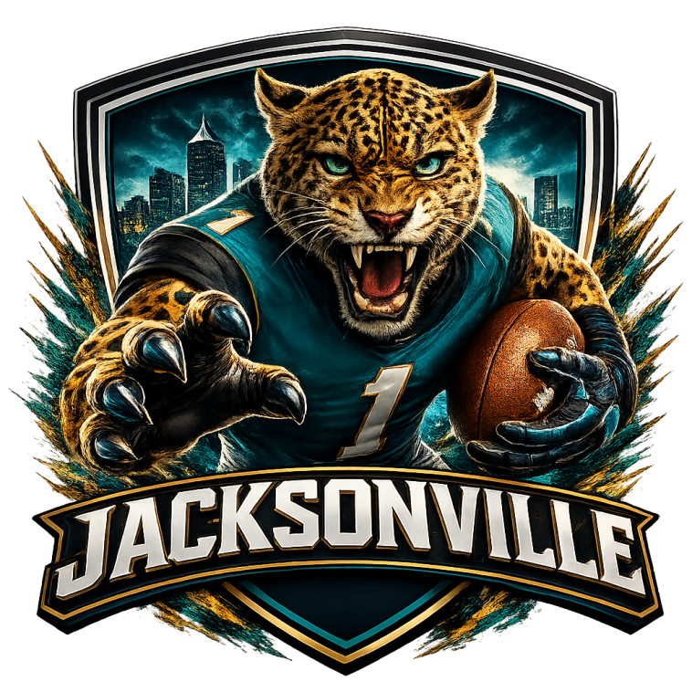 Jacksonville Football Shield Jaguar Short Sleeve T-Shirt