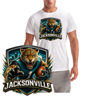 Jacksonville Football Shield Jaguar Short Sleeve T-Shirt