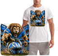 Detroits Lion in the Stadium Short Sleeve T-Shirt