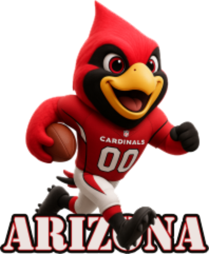 Cardinal Mascot Runner Short Sleeve T-Shirt