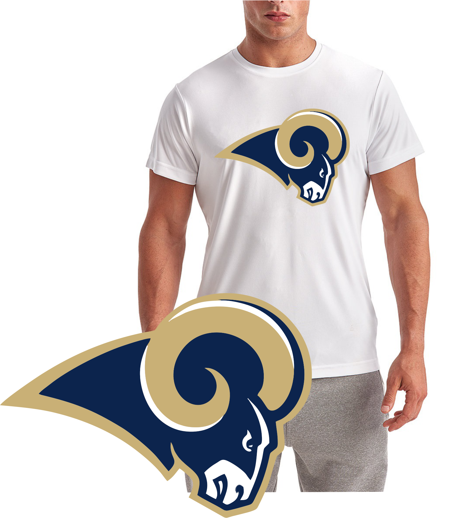 LA Rams Classic Design Short Sleeve T-Shirt