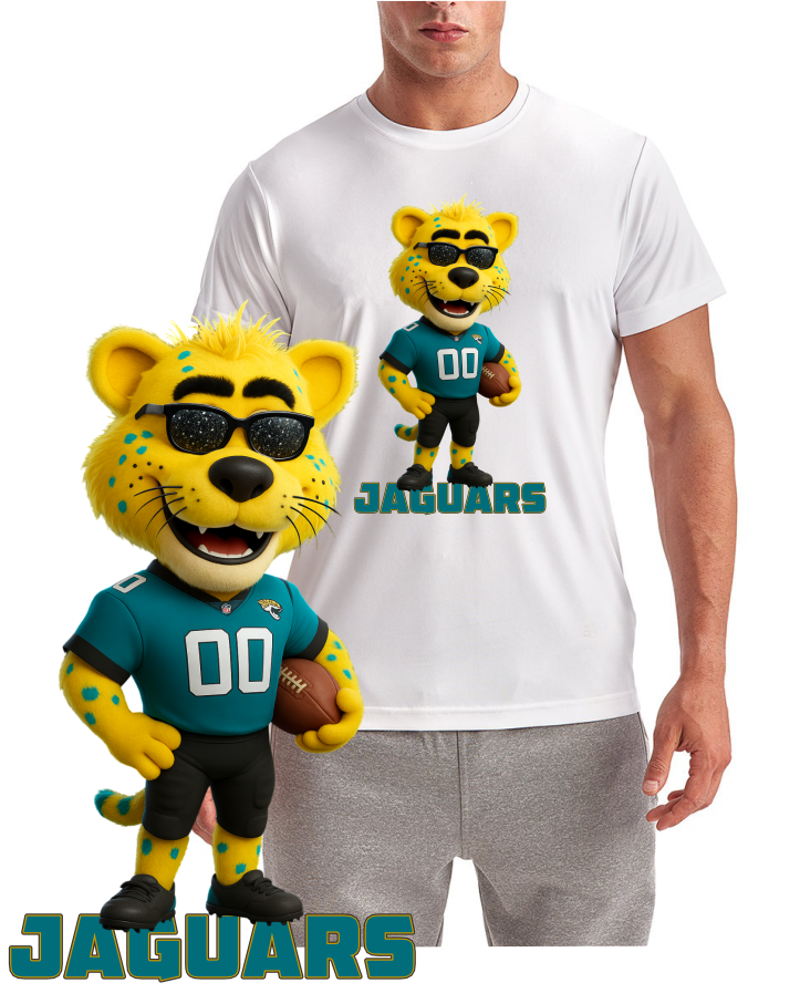 Jacksonville Mascot Football Short Sleeve T-Shirt