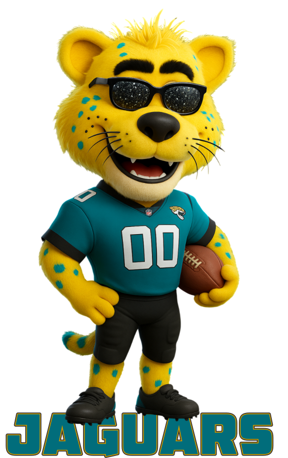 Jacksonville Mascot Football Short Sleeve T-Shirt