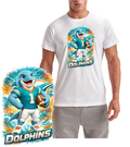 Dolphins Pixar Style Miami Short Sleeve T-Shirt