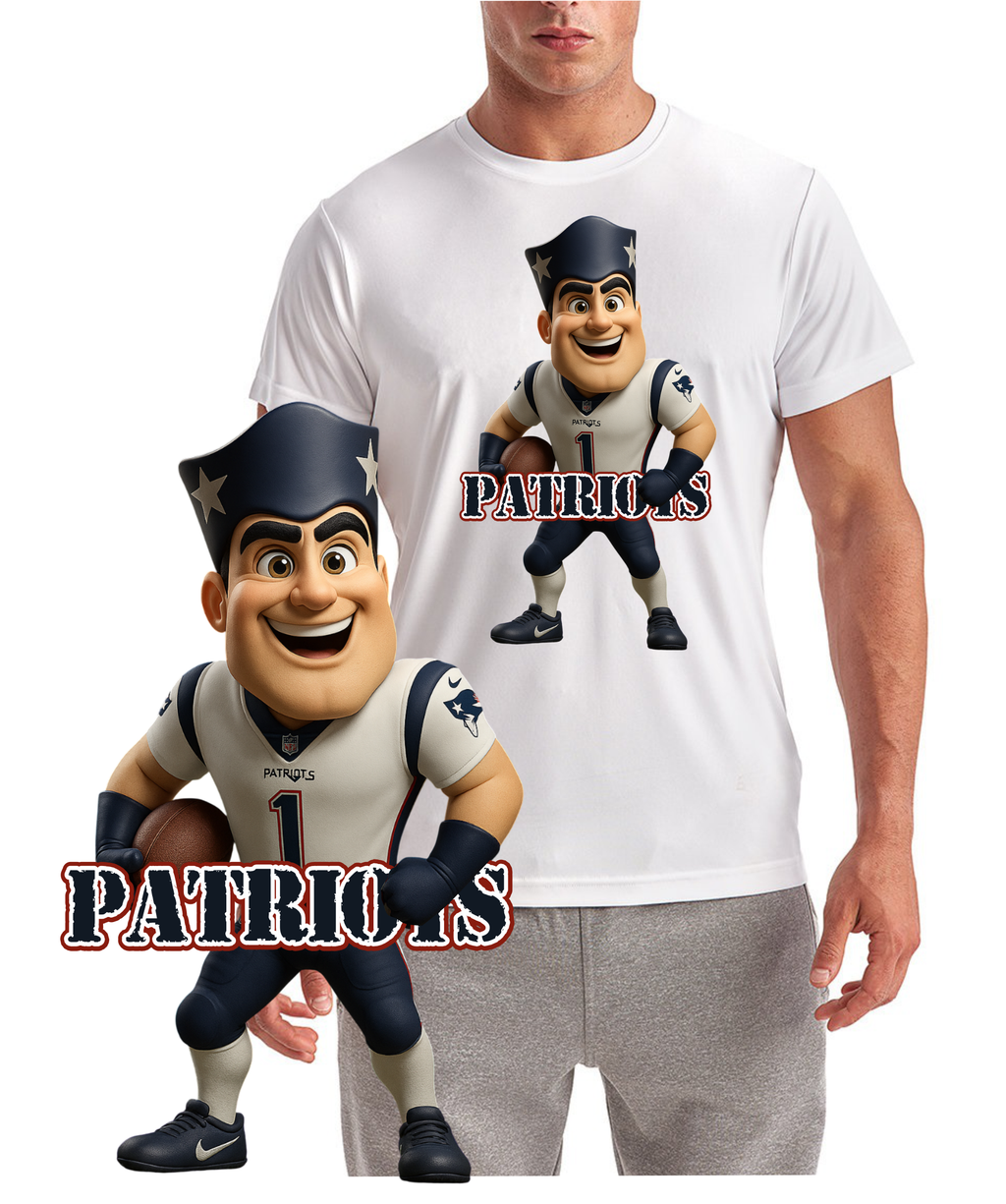 New England Football Patriot Mascot Short Sleeve T-Shirt