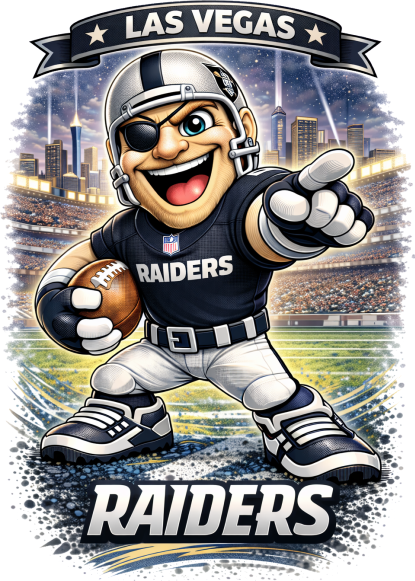 Las Vegas Raiders Cartoon Football Short Sleeve T-Shirt