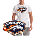 Denver Swoosh Bronco Shield Short Sleeve T-Shirt