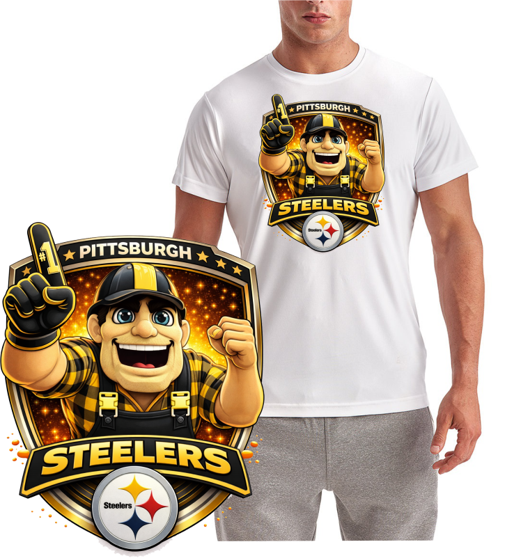 Pittsburgh Mascot Football Short Sleeve T-Shirt
