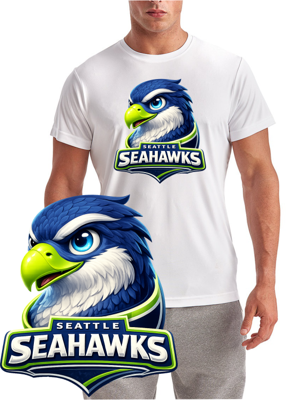 Seattle Seahawk New Football Mascot Short Sleeve T-Shirt