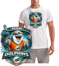 Miami Number One Dolphins Shield Design Short Sleeve T-Shirt
