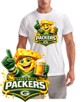 Packers Cheese Head Beer Green Bay Short Sleeve T-Shirt